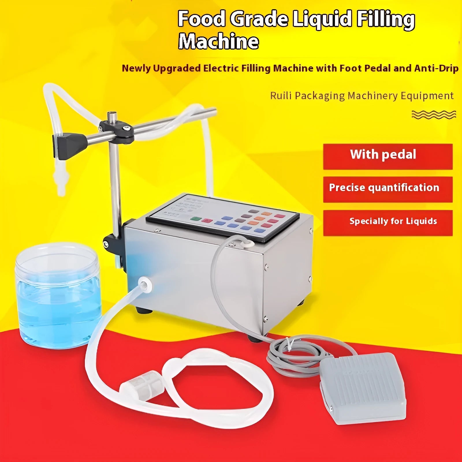 CNC automatic quantitative filling machine GFK-280 model on a workbench