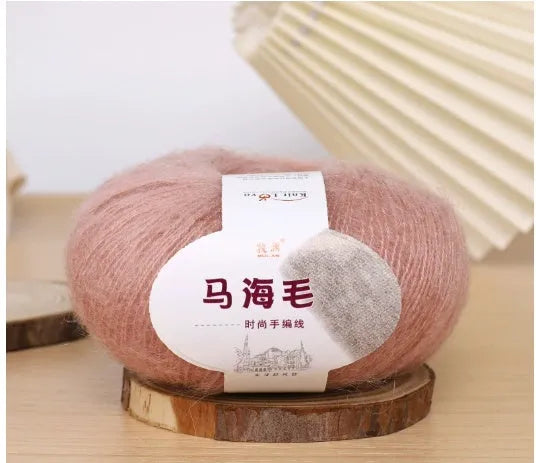 Mohair wool ball for DIY scarf knitting in multiple colour options