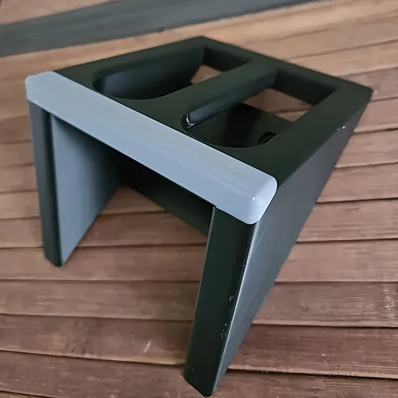 Black plastic pistol display stand for Nerf guns and collectible firearms