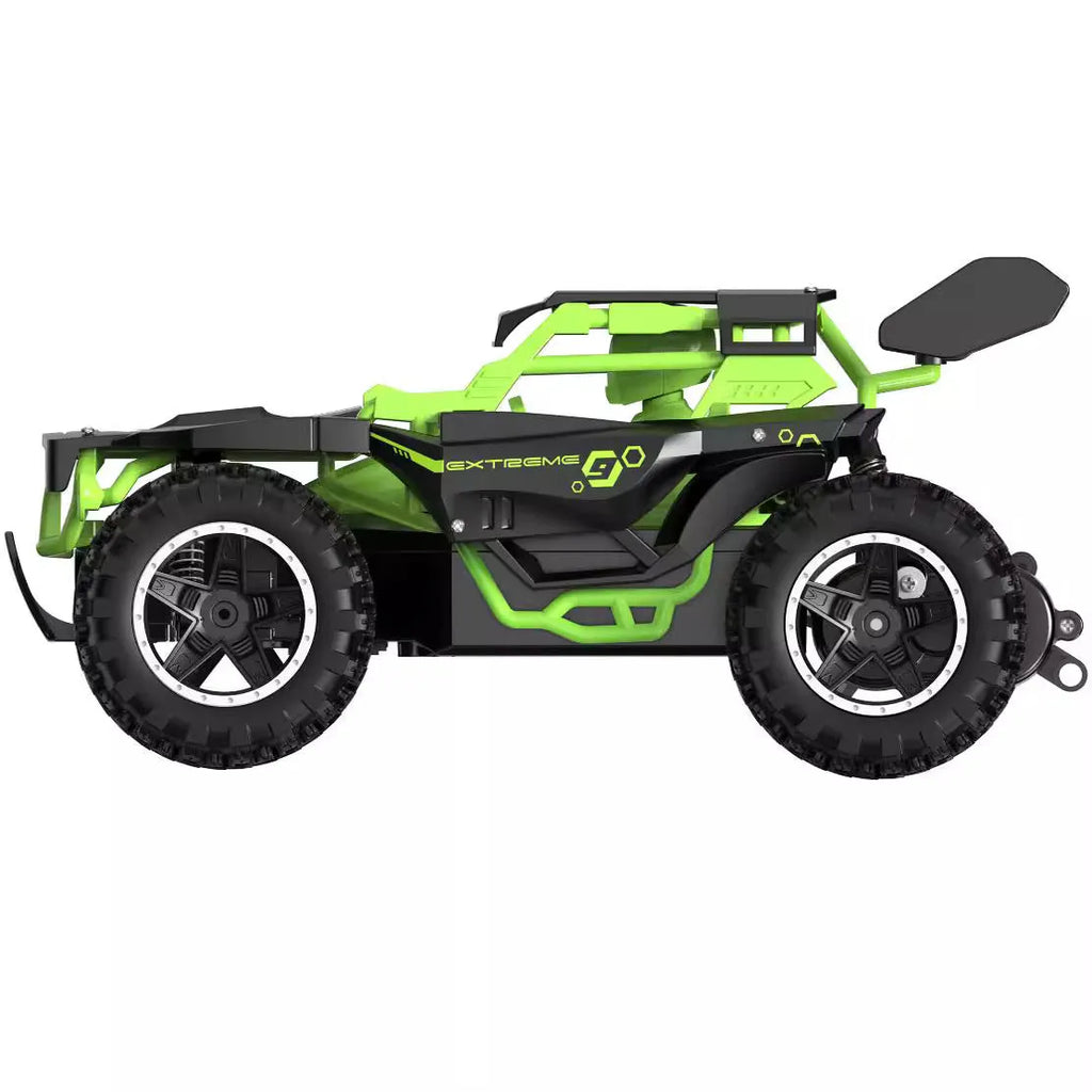24G high-speed drift remote control off-road stunt car in red with ABS plastic body and dazzling lights