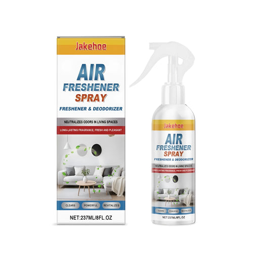 237ml capacity air freshener spray bottle for odour control in cars and homes.