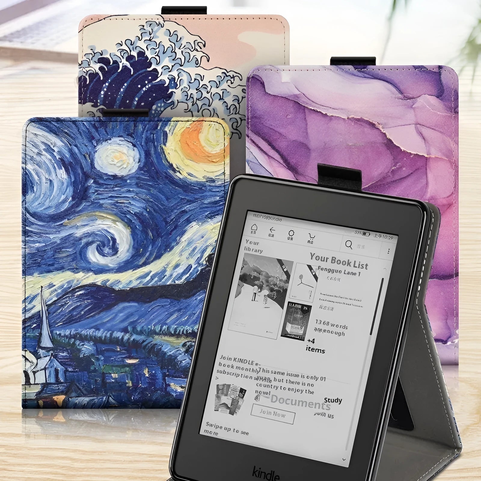 Kindle Paperwhite 6-inch TPU protective case with brackets design in multiple colour options