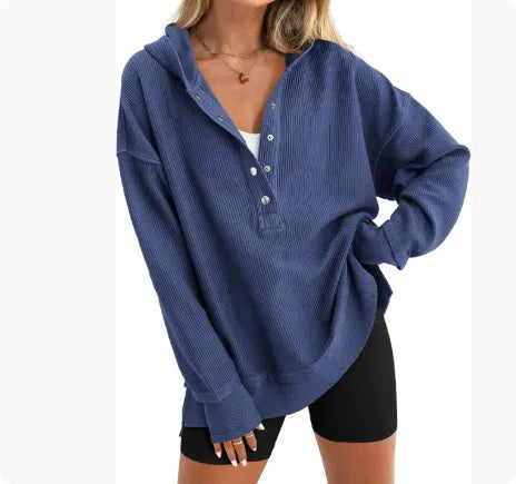 Women's loose raglan sleeve sweater in peacock green colour showing pullover design