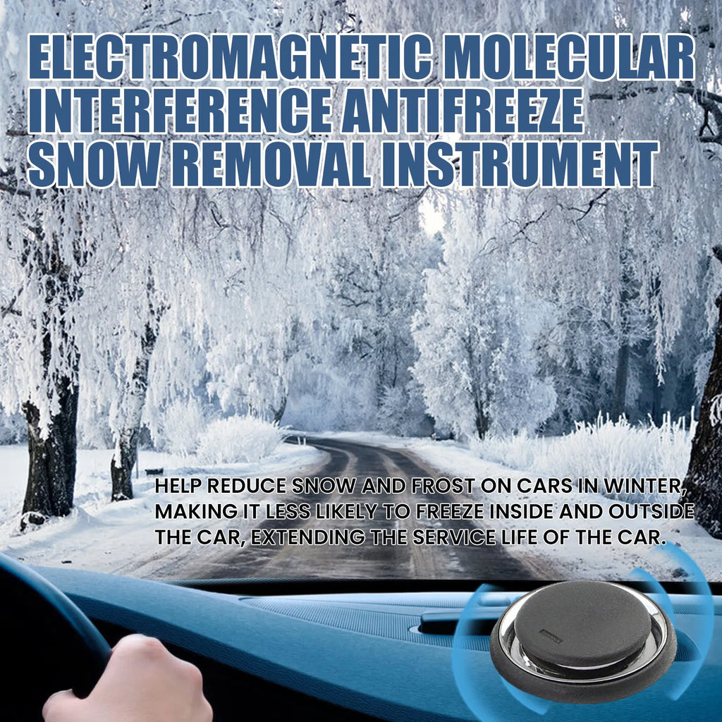 Black square portable car deicing instrument with lid for melting windscreen ice and snow.