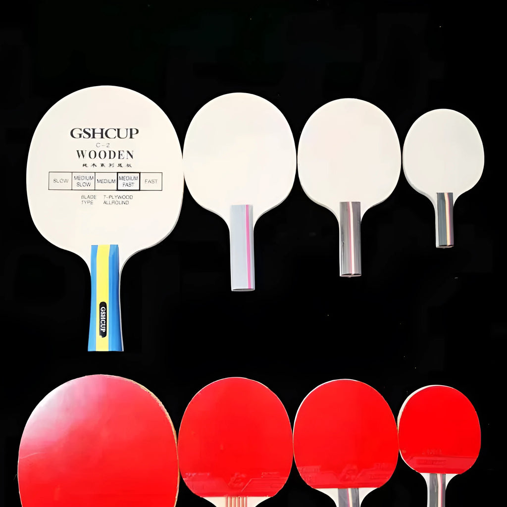 Signature Board mini wooden table tennis racket in small size on a white background