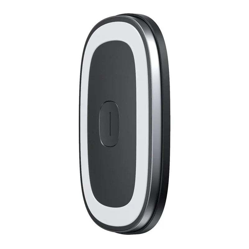 LED car reading light in black, USB rechargeable with 400mAh battery, two brightness gears, compact design