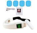 Infrared LED photon therapy V-shape slimming face massager with metal sheets and silicone sheet in blue red white colours