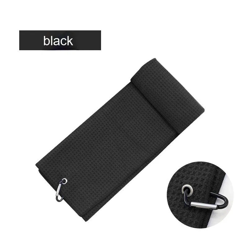 Waffle textured golf ball cleaning towel in assorted colours with 30x30cm and 30x40cm size options