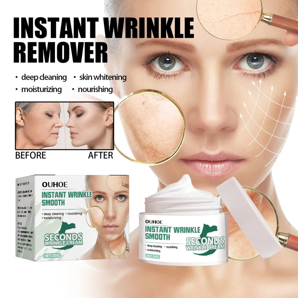 30g anti-ageing anti-wrinkle face cream jar with hydrating properties