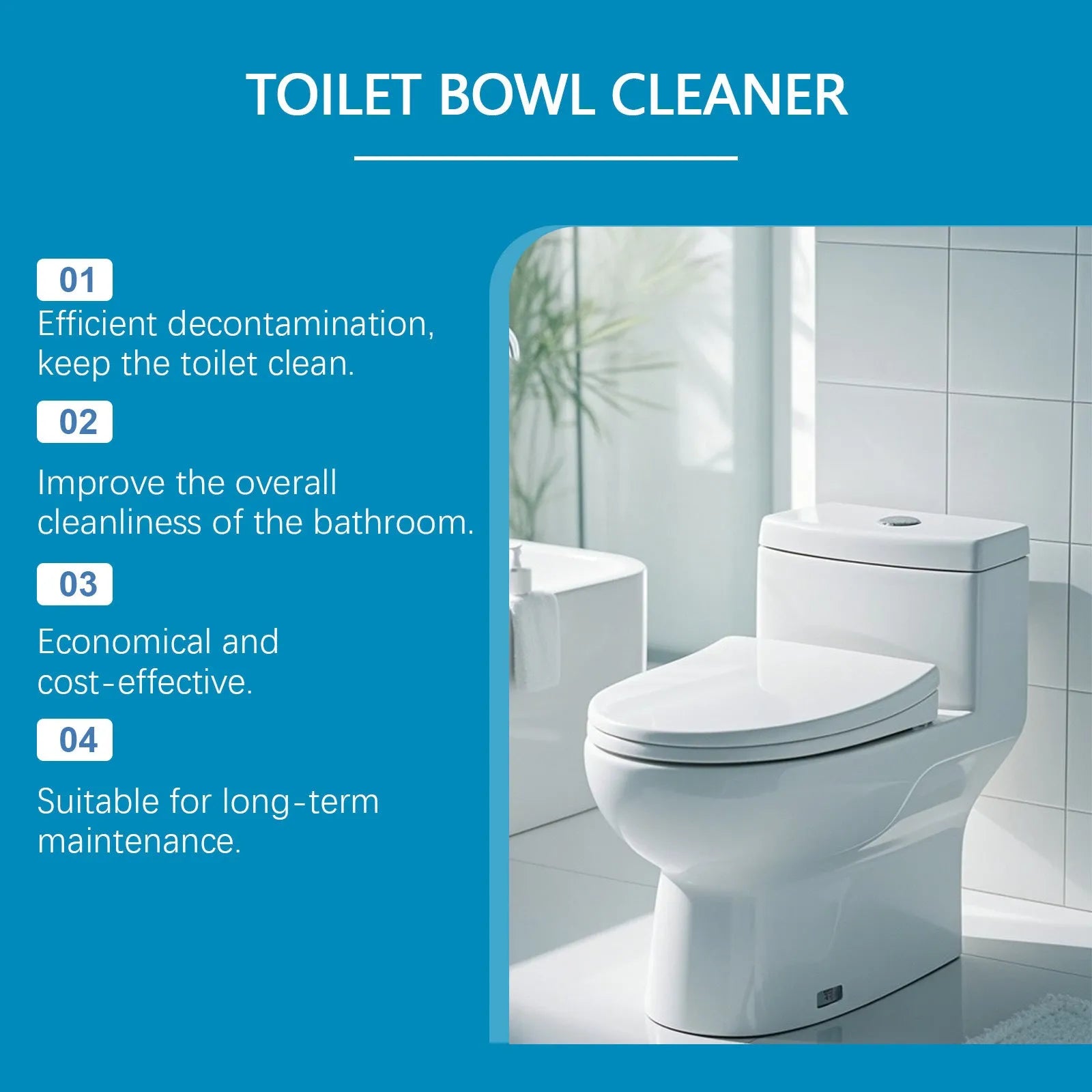 Pack of four sachets of white toilet cleaning powder, total weight 120g, for bowl descaling
