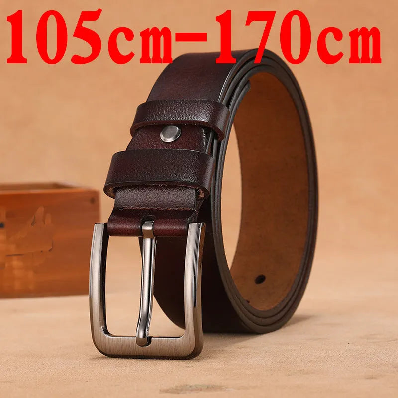Square head pin buckle casual belt in black and brown colours with alloy buckle