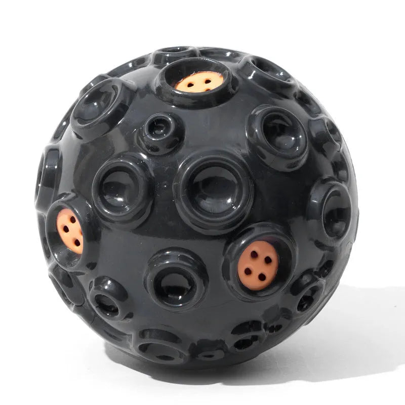 Durable dog chew ball with textured surface in multiple colours for aggressive chewers