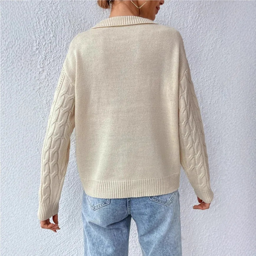 Women's twist thread knitted vest in solid apricot colour, front view, on plain background