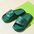 EVA flip-flop slippers with thick sole in multiple colours on a white background