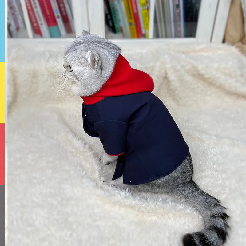 Pet hoodie with tiger pattern design for dogs and cats as photography costume prop
