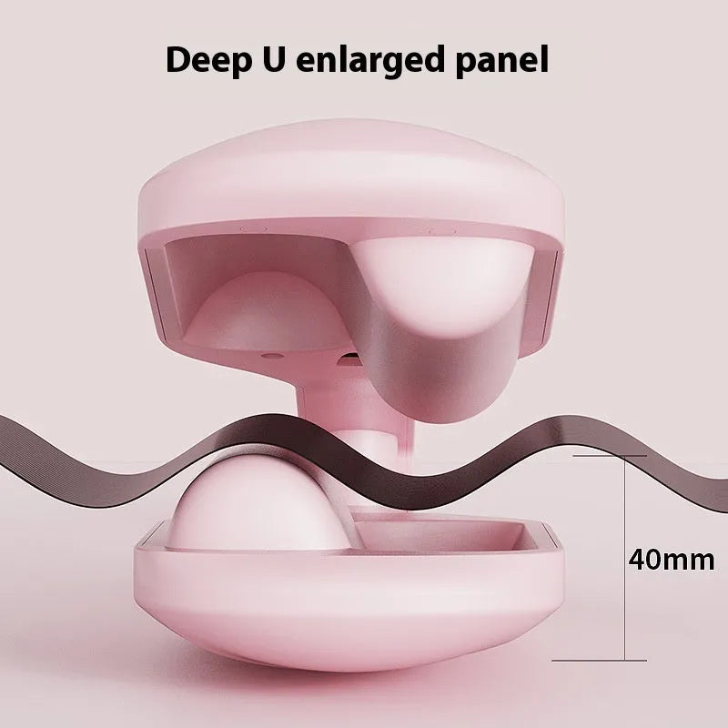 40mm large egg roll deep U LCD hair curler in light purple with wired power cable