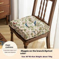 American dining chair back cushion with botanical pattern providing waist support for long sitting comfort