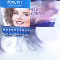 Advance Teeth Whitening LED Kit with white mouth trays and blue LED light unit