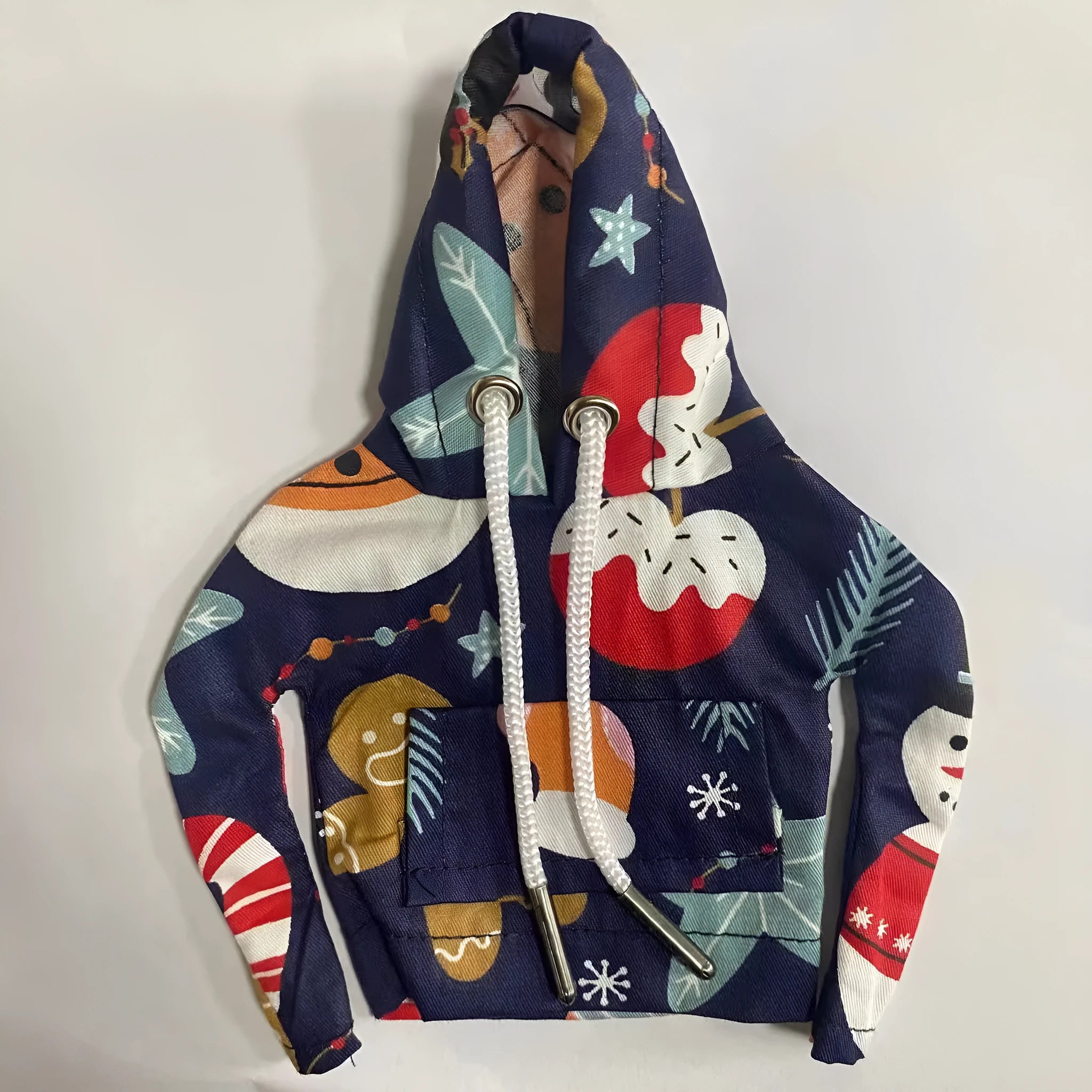 Cotton handbrake cover for car gear lever in multicolour Christmas design