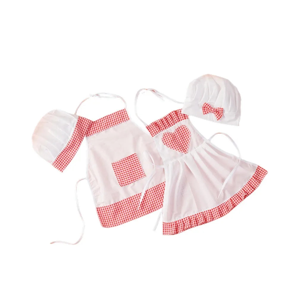 Baby photography chef costume set in sweet style polyester suit for children performance wear