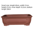 Large rectangular purple clay bonsai pot for indoor plants with three size options