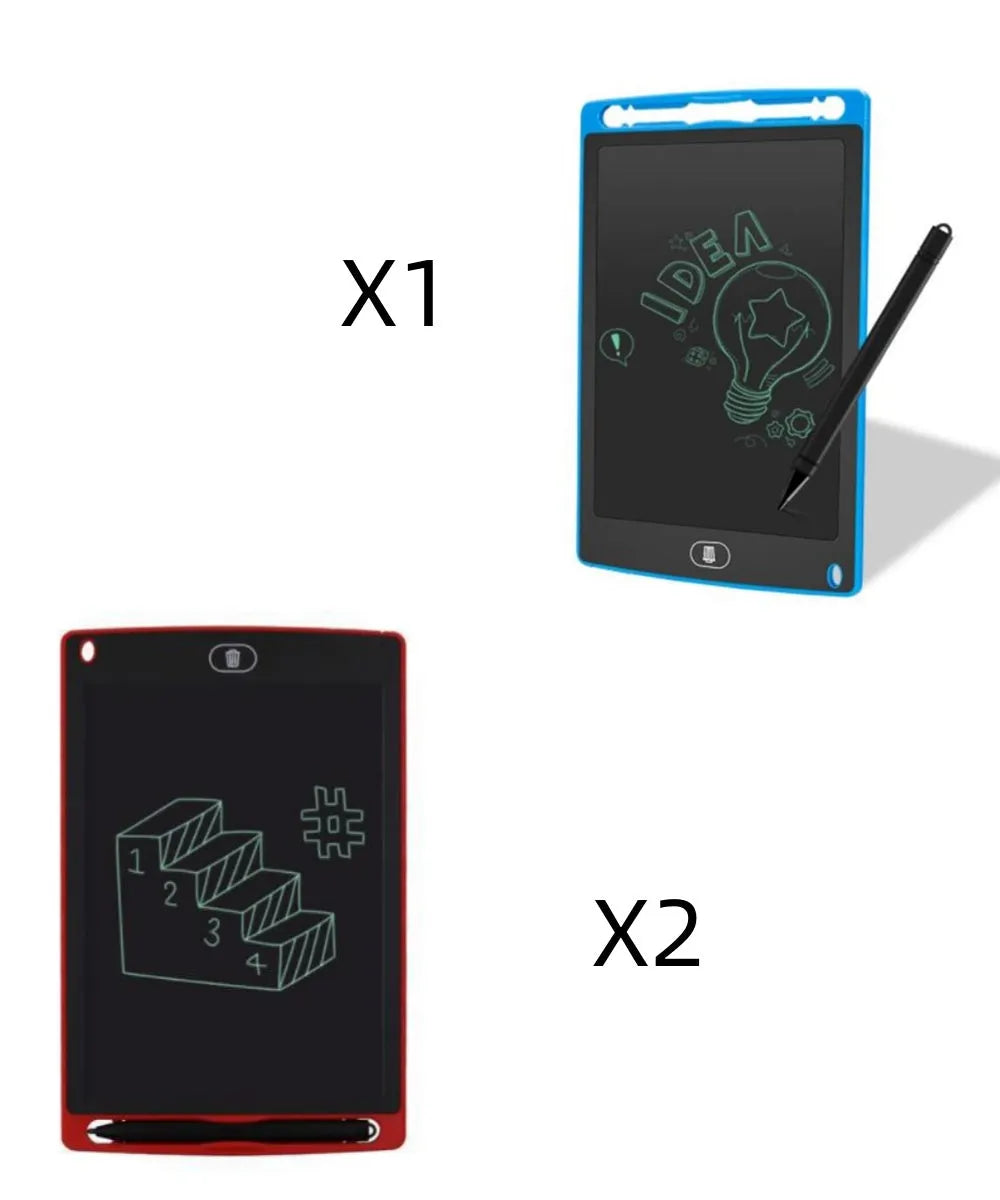 8.5 inch LCD writing board in blue with stylus pen and one-key clear button