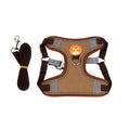Adjustable dog haulage rope vest harness in blue, brown, green, orange, purple, or red colour