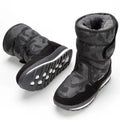 Children's waterproof slip-resistant fleece-lined mid-top snow boots in multiple colours for winter