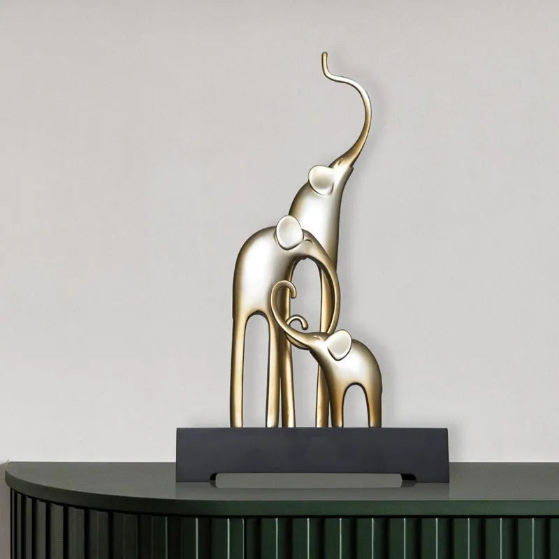 European style elephant decorative craft ornament with gold electroplated or painted colour finishes