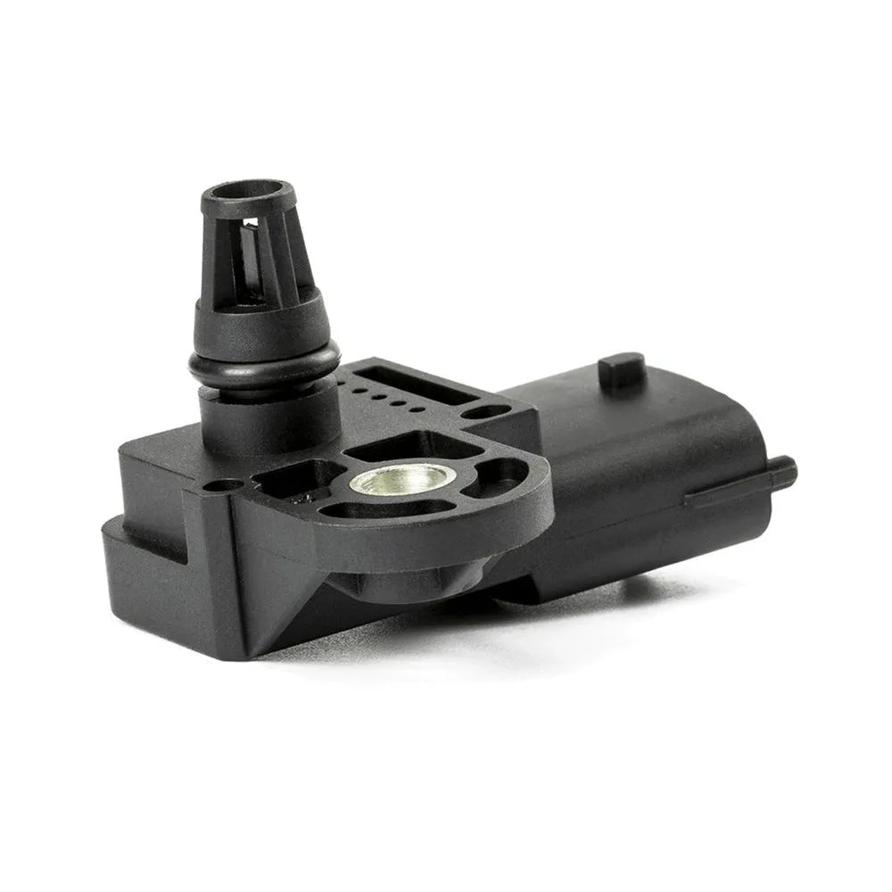 Black intake manifold pressure sensor model 0281002576 with electrical connector