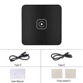 Black wireless CarPlay external module with cables for converting wired CarPlay to wireless functionality