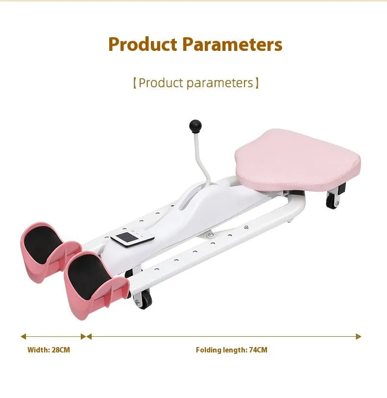 Horse leg opener stretching equipment with steel pipe frame and foam padding in pink colour