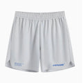 Men's fitness training shorts in blue, black, grey or white with moisture-wicking fabric