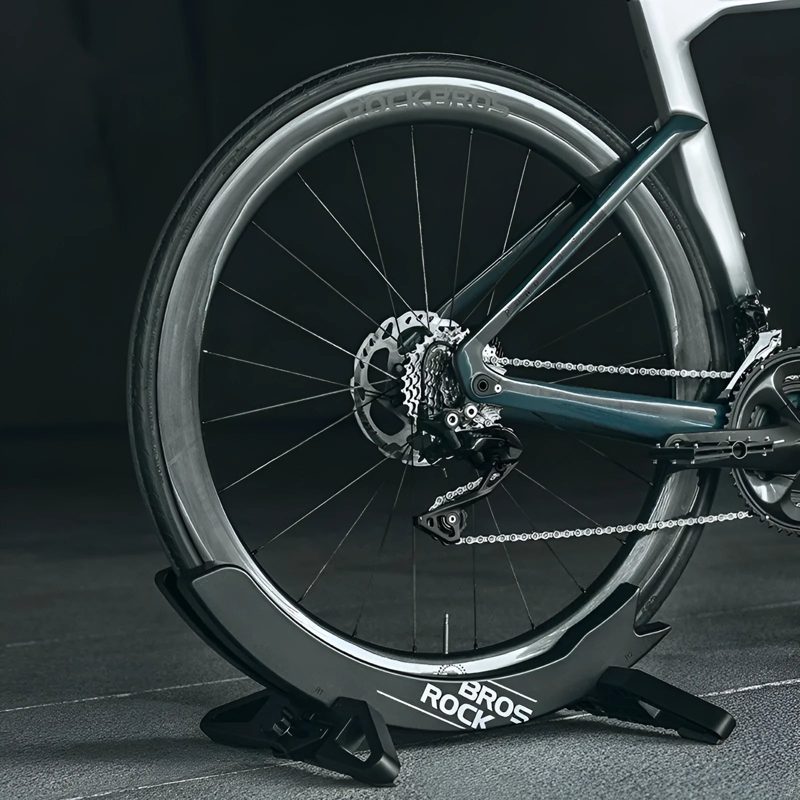 Black and green ABS plastic bicycle wall mount parking rack holder with fixed bracket.