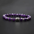 Handmade tiger eye bracelet with 19mm Buddha head in unisex design