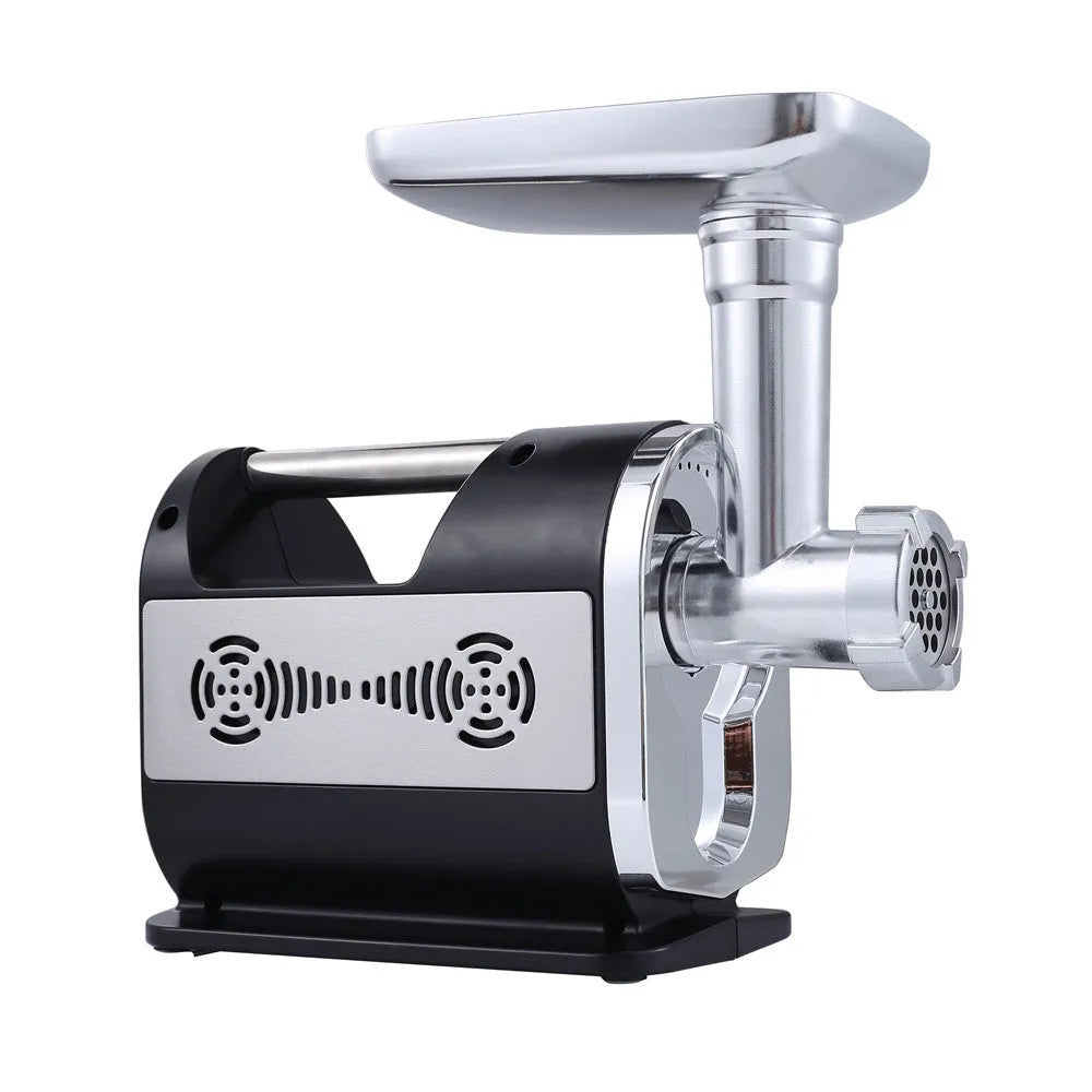 Fashion Simple Home Electric Meat Grinder stainless steel matte black fully automatic 285x160x335mm