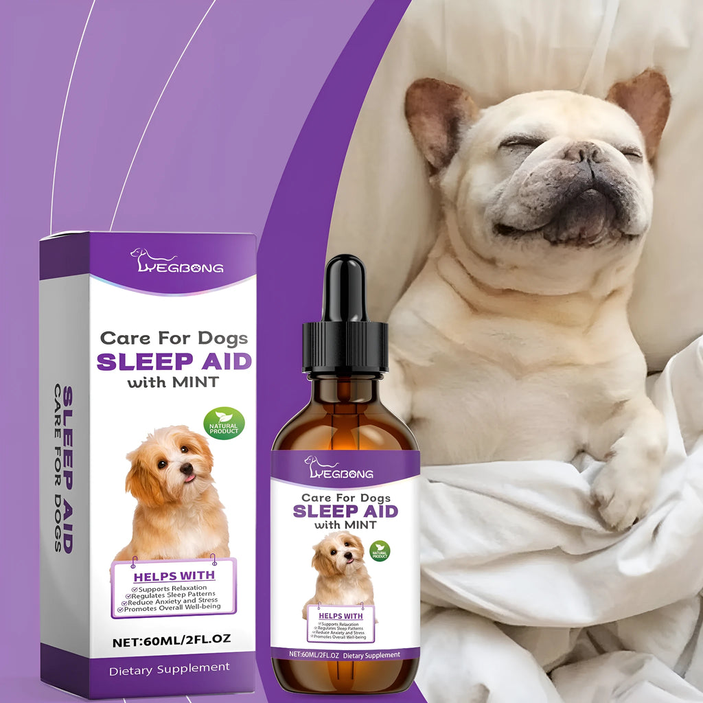 Dog sleep drops 60ml nursing aid bottle 3.3 x 12cm with mint extract