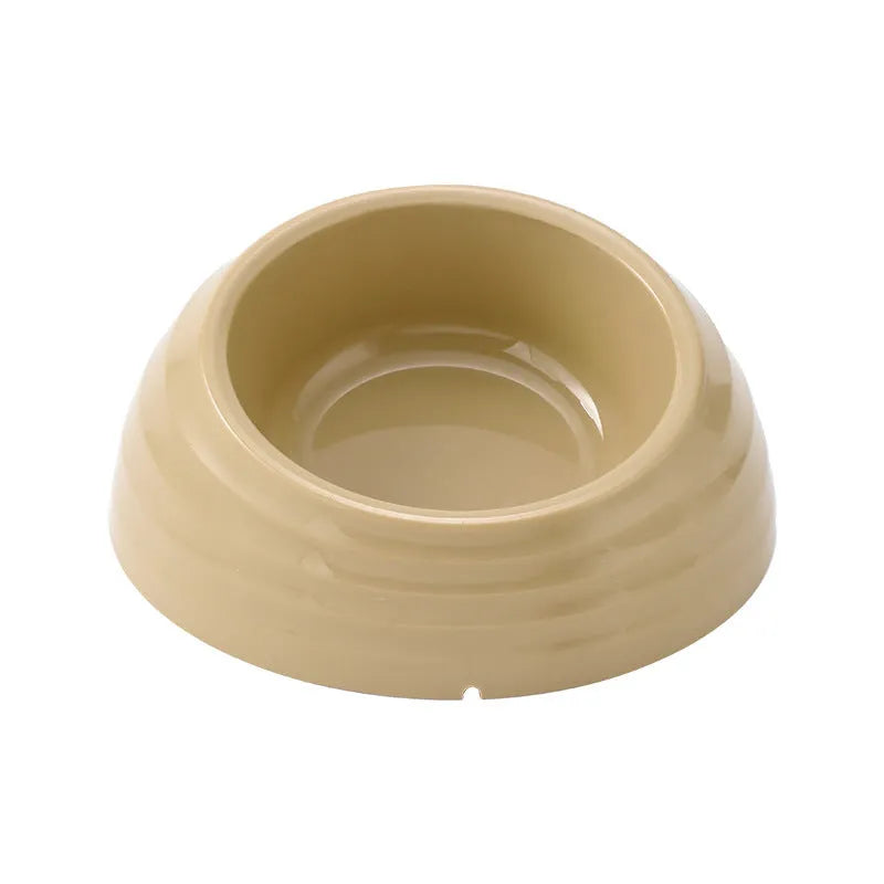 Stainless steel cat bowl in plastic stand available in beige, brown or light green colours