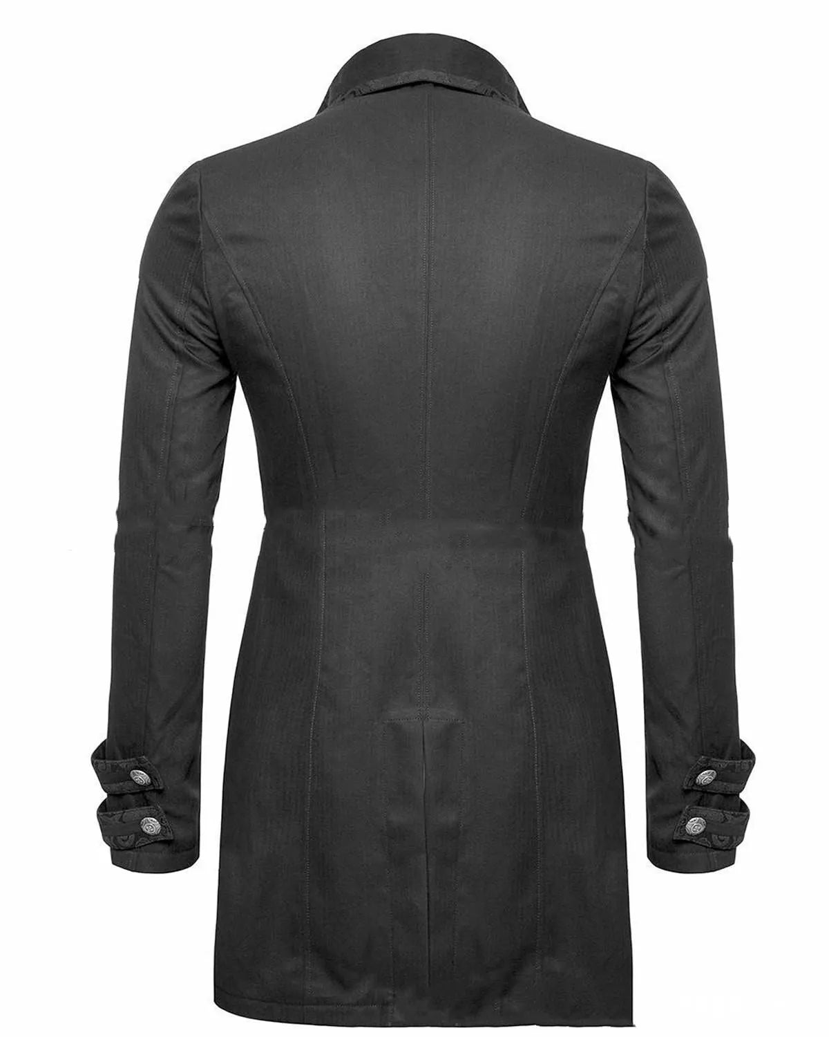 Black Victorian morning gown cosplay jacket chemical fibre blend unisex costume