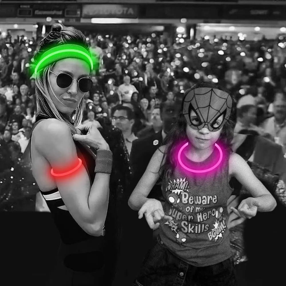 USB rechargeable LED dog safety collar with glowing light, adjustable 70cm TPU strap