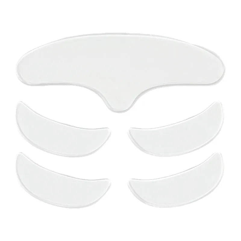 Five silicone anti-wrinkle facial stickers for wrinkle removal and prevention