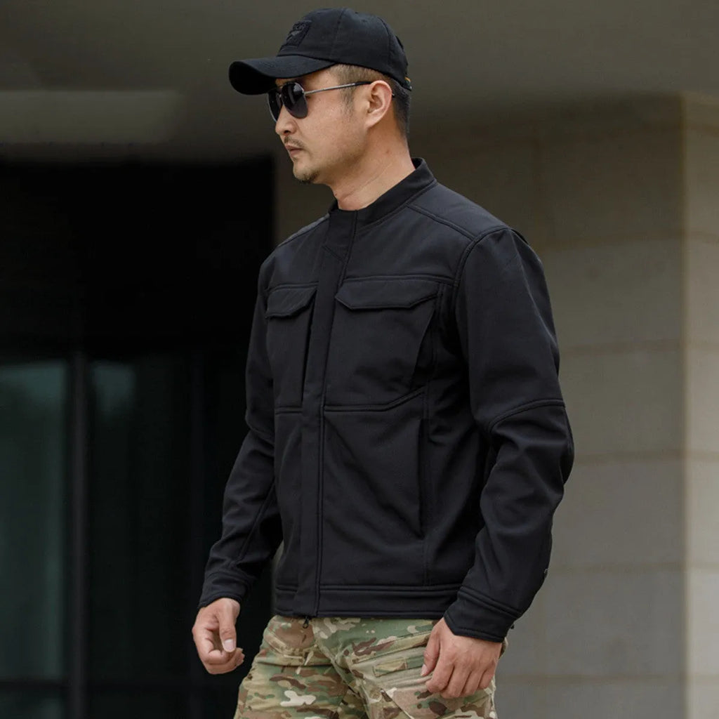 Bone Frog black soft shell tactical jacket for mountaineering and outdoor sports