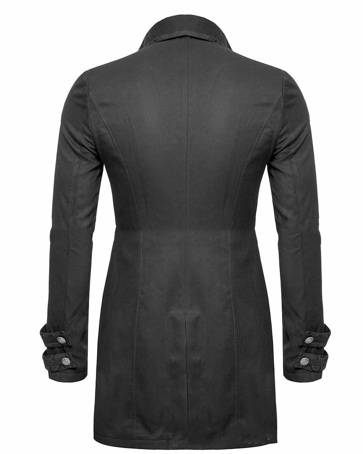 Black Victorian morning gown cosplay jacket chemical fibre blend unisex costume