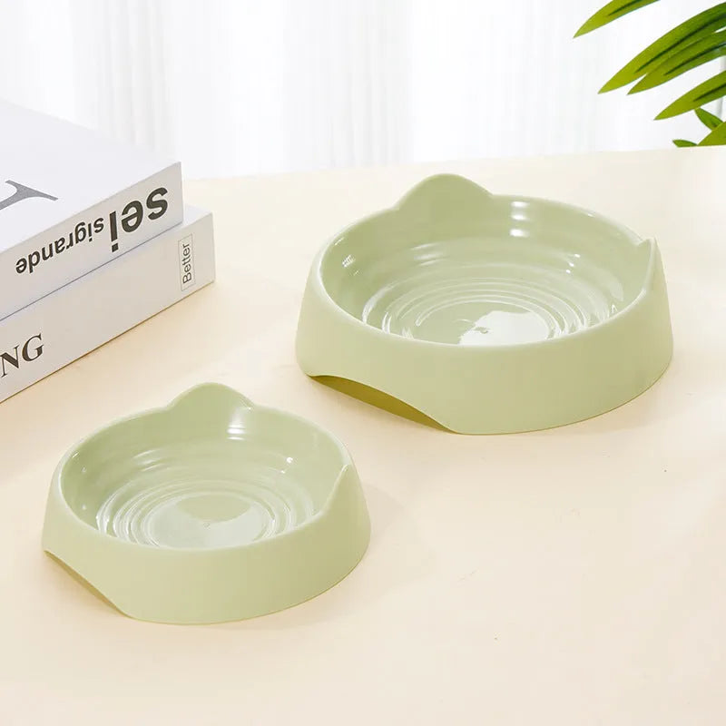 Ceramic dog slow feeder bowl in blue, green, or pink with puzzle maze design for large or small dogs
