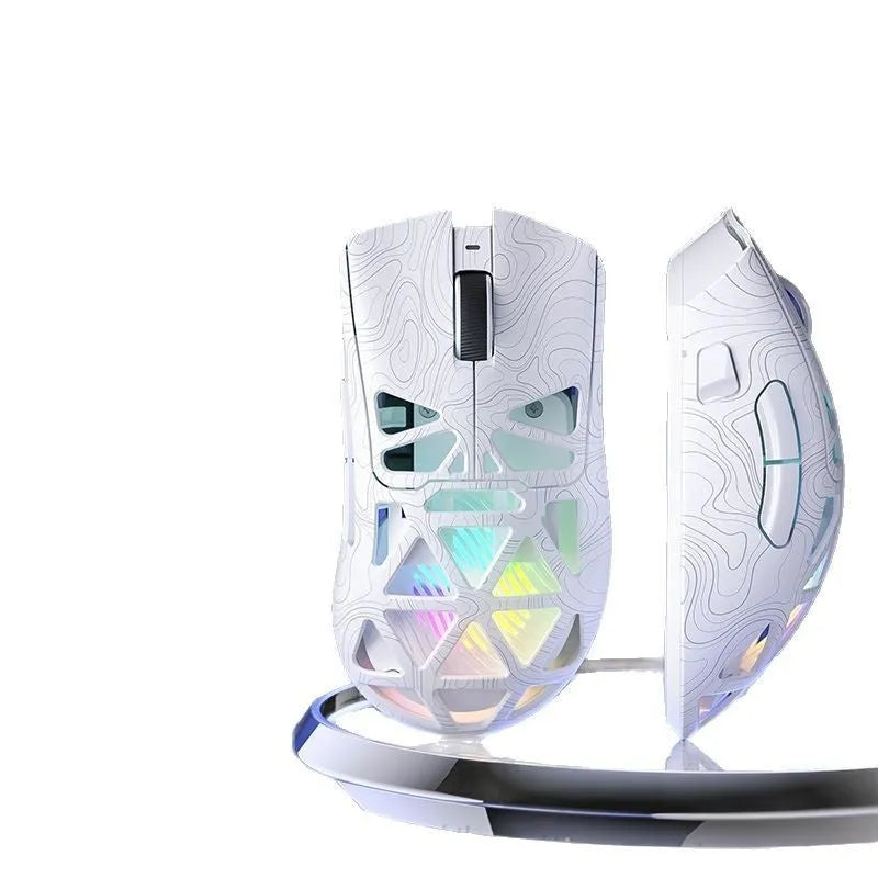 SC620 wireless three-mode mouse with hollowed shell, 122x64x40mm, in black with contour line detail