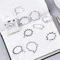 Momo boxed stickers 45 pieces black and white bubbles decorative sticker set in original box