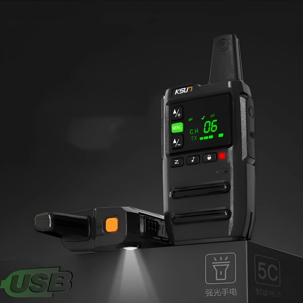 KSU7 walkie-talkie with 5W output and lithium battery