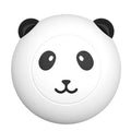 Panda-shaped silicone pet shower brush with soft bristles for bathing cats and dogs.