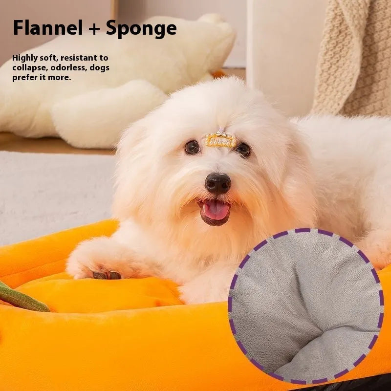 Removable washable cloth dog mat in brown, grey, orange, or purple colours on a white background