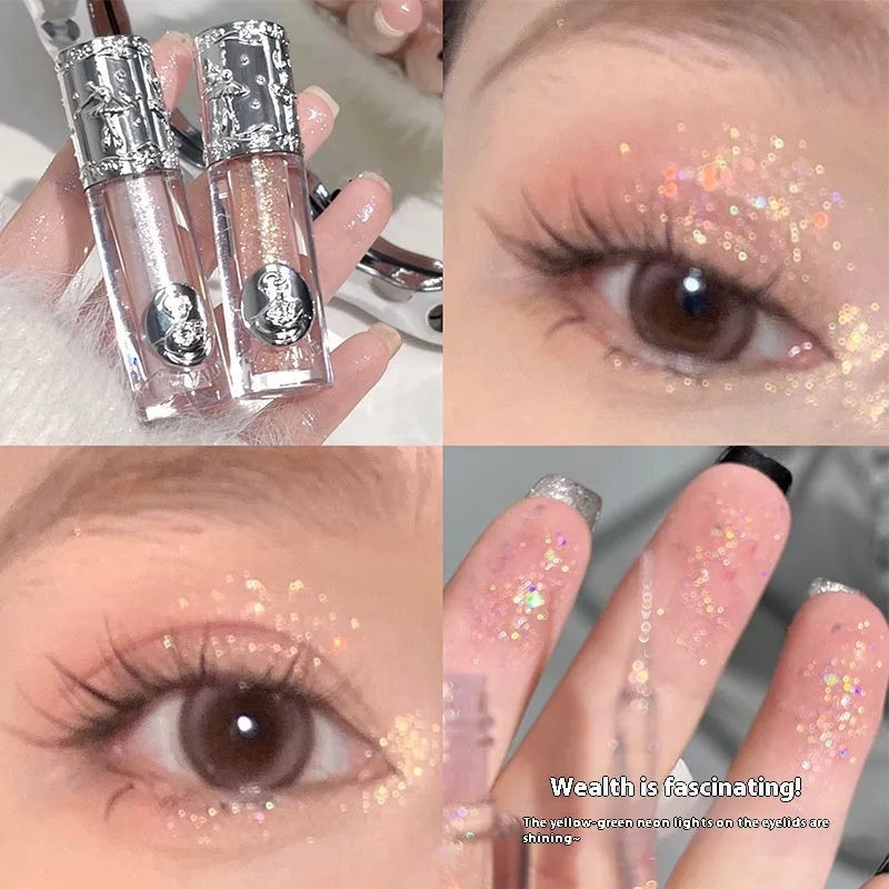 Ballet Liquid Eye Shadow in five metallic shimmer shades: Sakura Field, Doll Log, Butterfly Paradise, Nutcracker, and Pillow Fairy Tale.